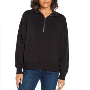 Three Dots Cozy Quarter Zip Pullover